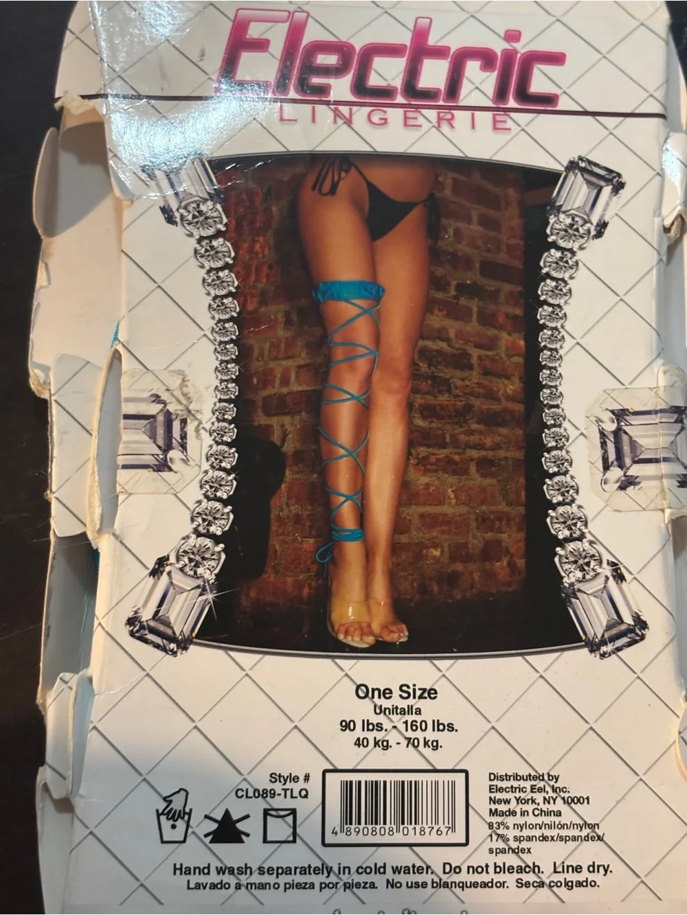 Lot of 3 thigh high stockings Electric lingerie, leg Avenue one size NIP black